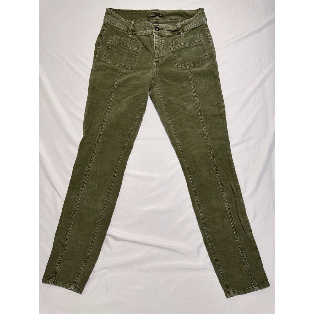 Womens Size 6 Prana Merrigan Corduroy Ankle Skinny Pants Olive Green Outdoor